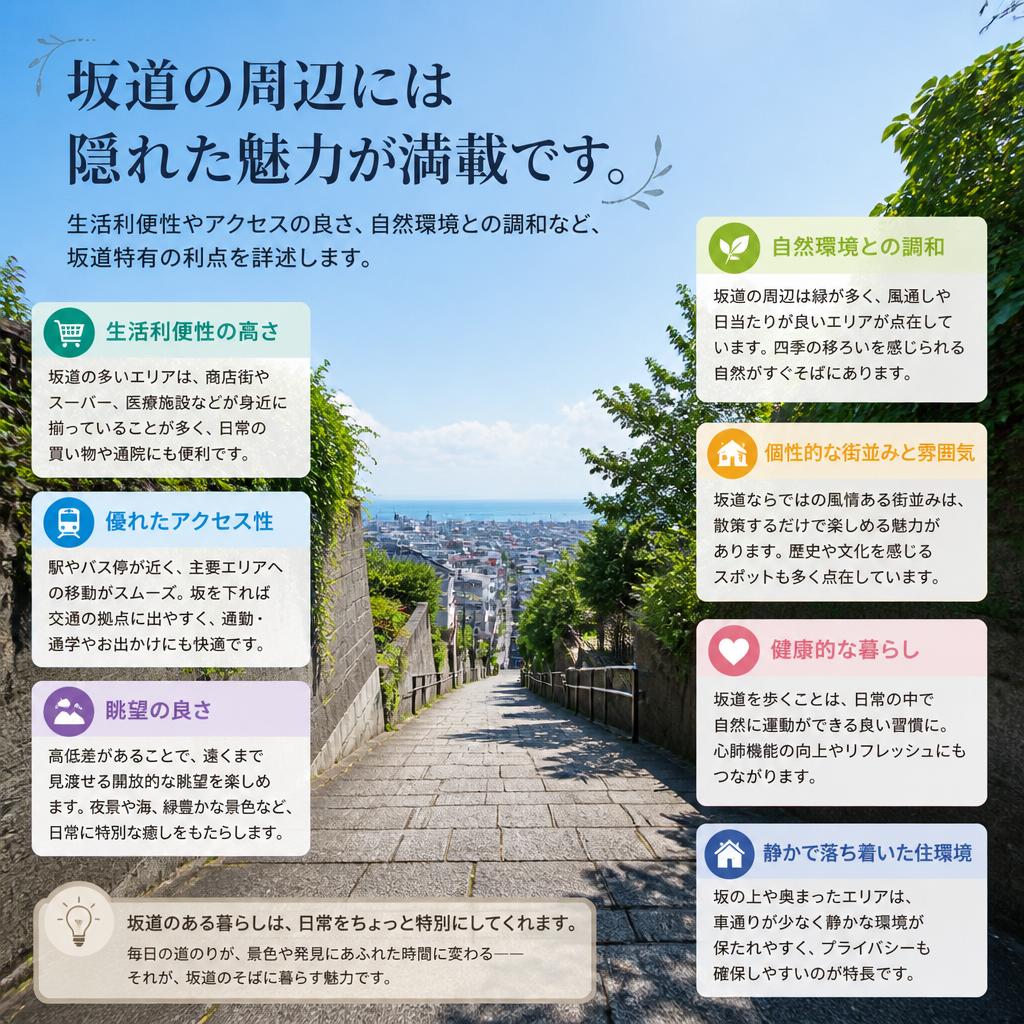 充実した生活環境—坂道の利点とは